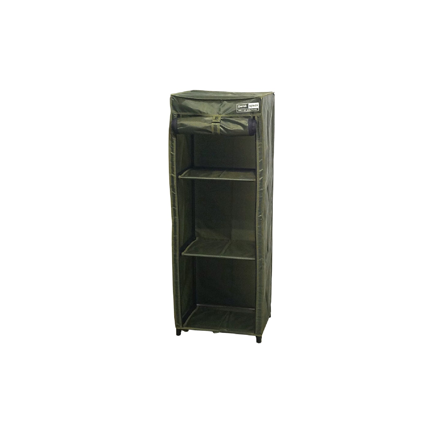 ROLL-UP SHELFRACK Derek military-style roll-top storage cabinet