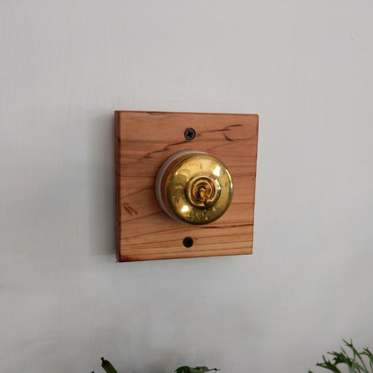 Retro Ceramic Round Toggle Switch #Gold