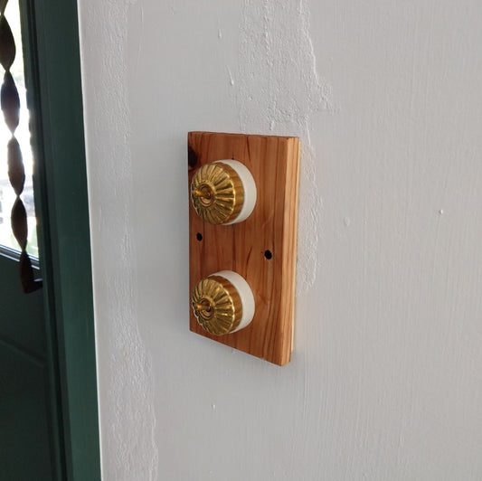 Retro Ceramic Round Toggle Switch #Gold