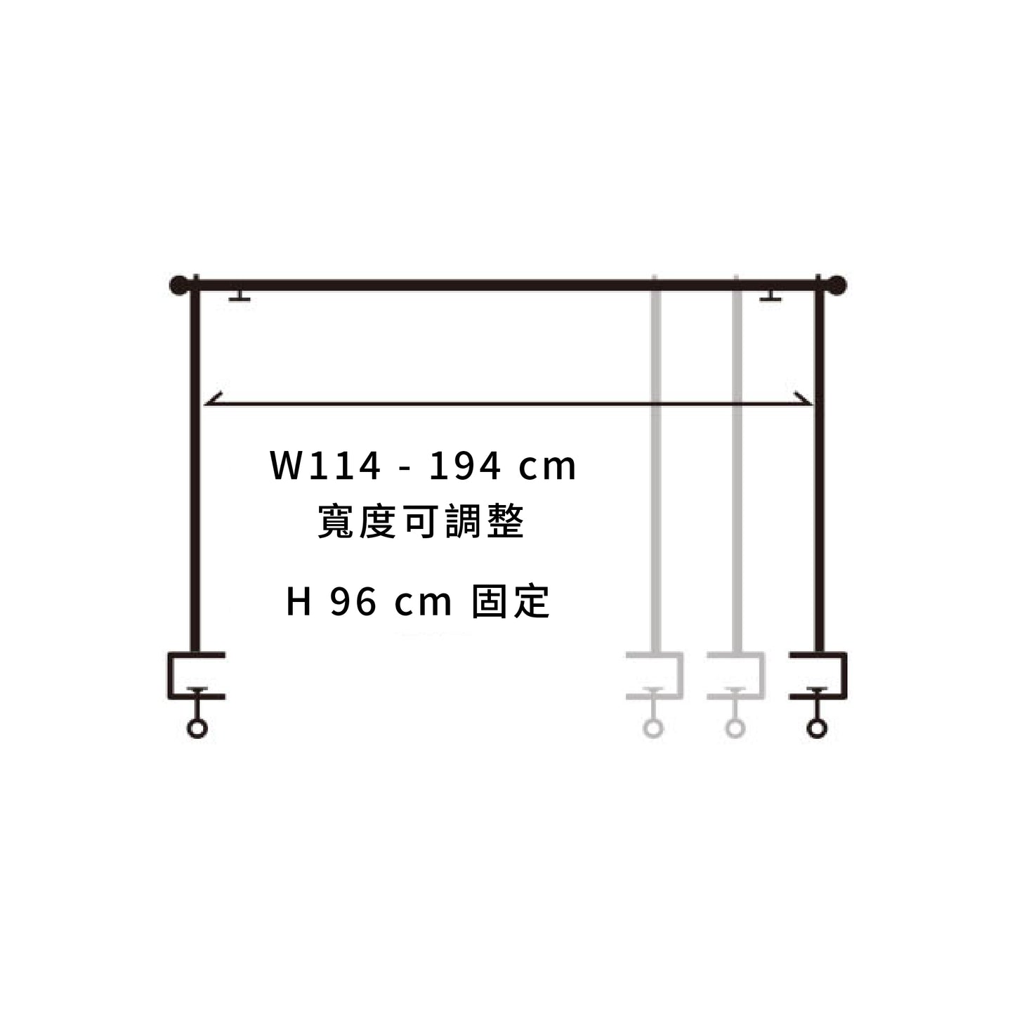 TABLE CLAMP RAM Detachable hanging rack