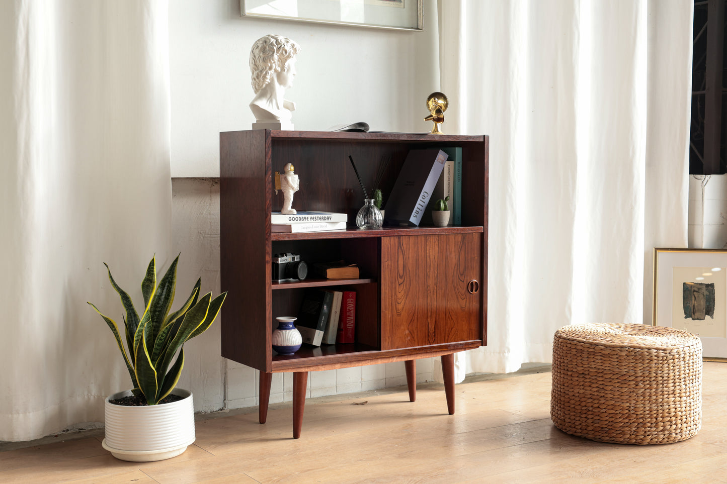 丹麥 玫瑰木 圓形把手 復古 收納櫃 OLDANMARK