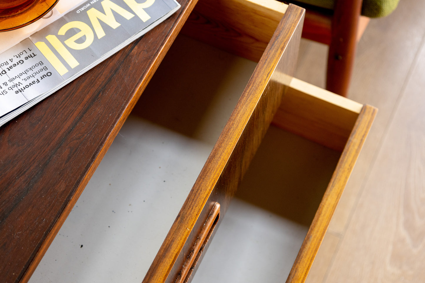 丹麥 現代風 玫瑰木 兩抽 邊櫃 OLDANMARK