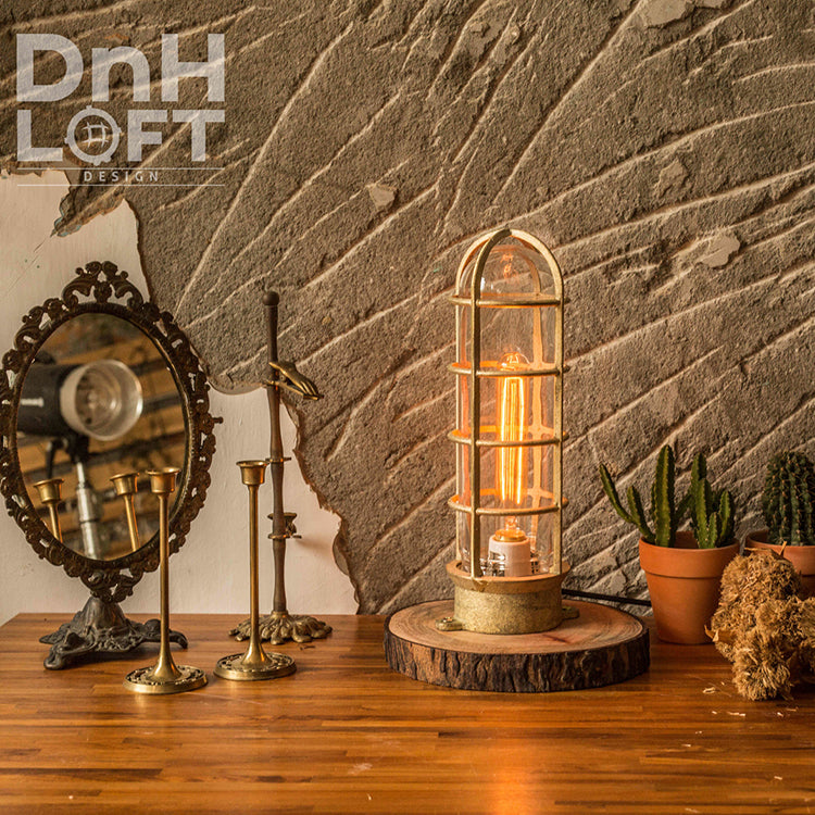 Copper table lamp (long)