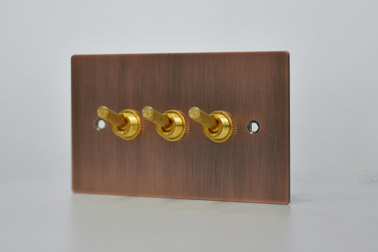 Brass diamond pattern lever
