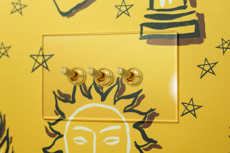 Brass diamond pattern lever