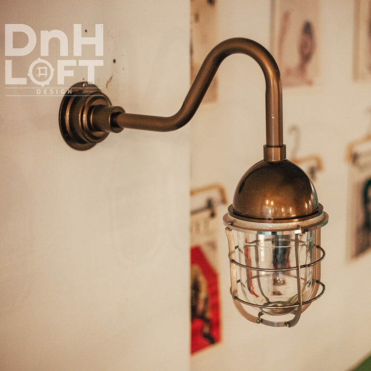 Gooseneck Wall Lamp #2 Short Black
