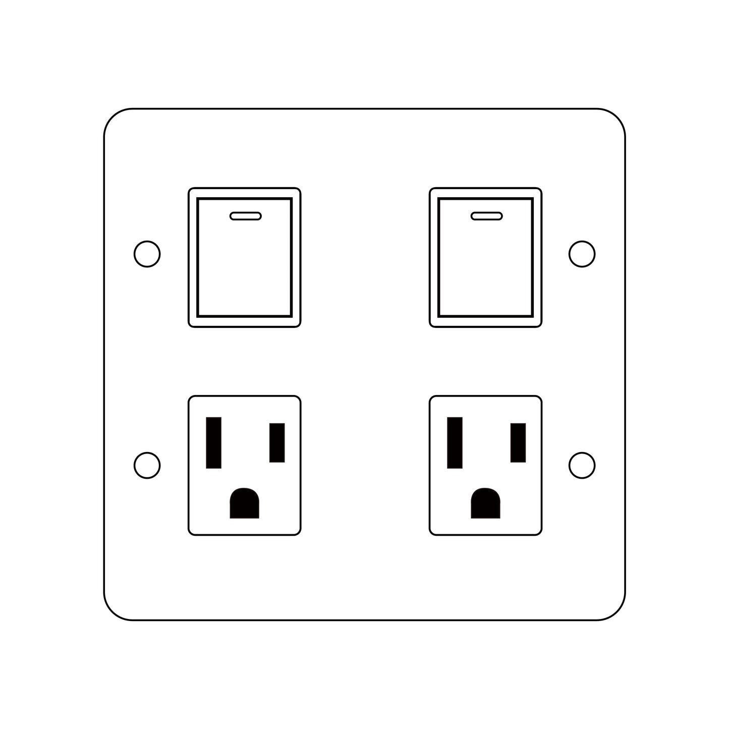 Brass switch panel-Japanese style