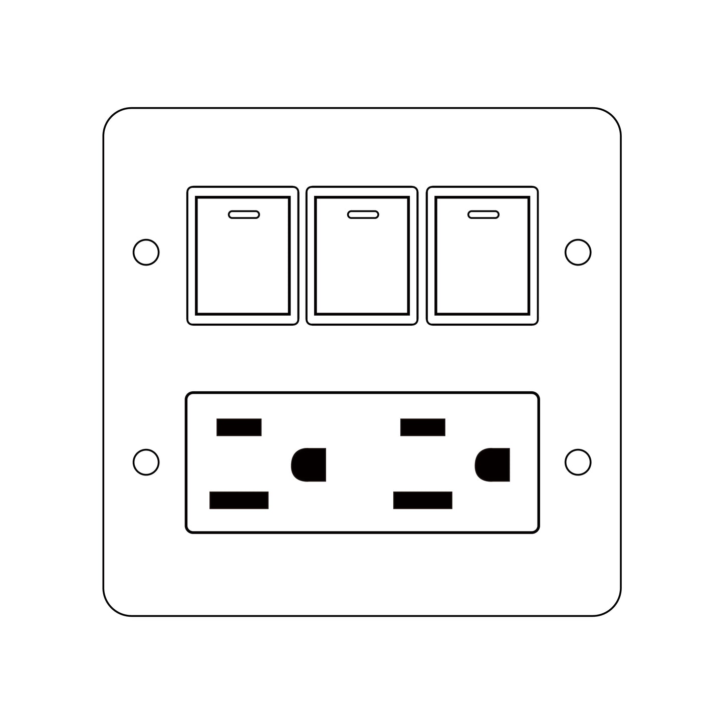Brass switch panel-Japanese style
