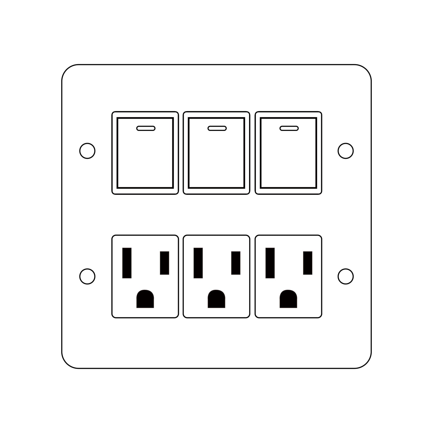 Brass switch panel-Japanese style
