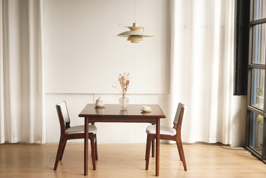 丹麥 玫瑰木 方型 延伸餐桌