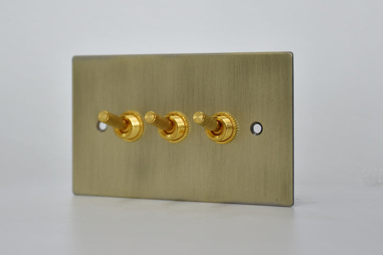 Brass diamond pattern lever