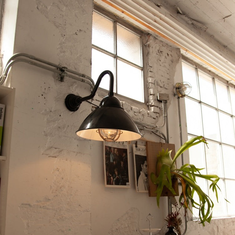 Gooseneck Wall Lamp #2 Short Black