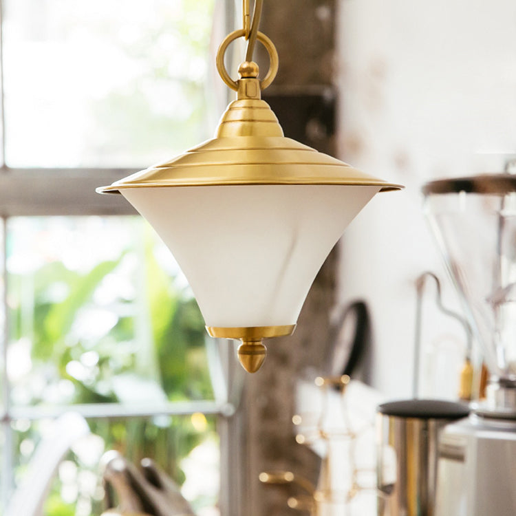 Threaded bamboo hat chandelier