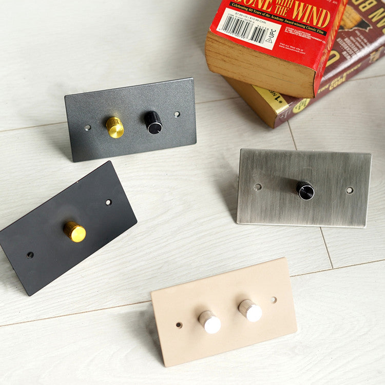 Metal panel-dimmer knob