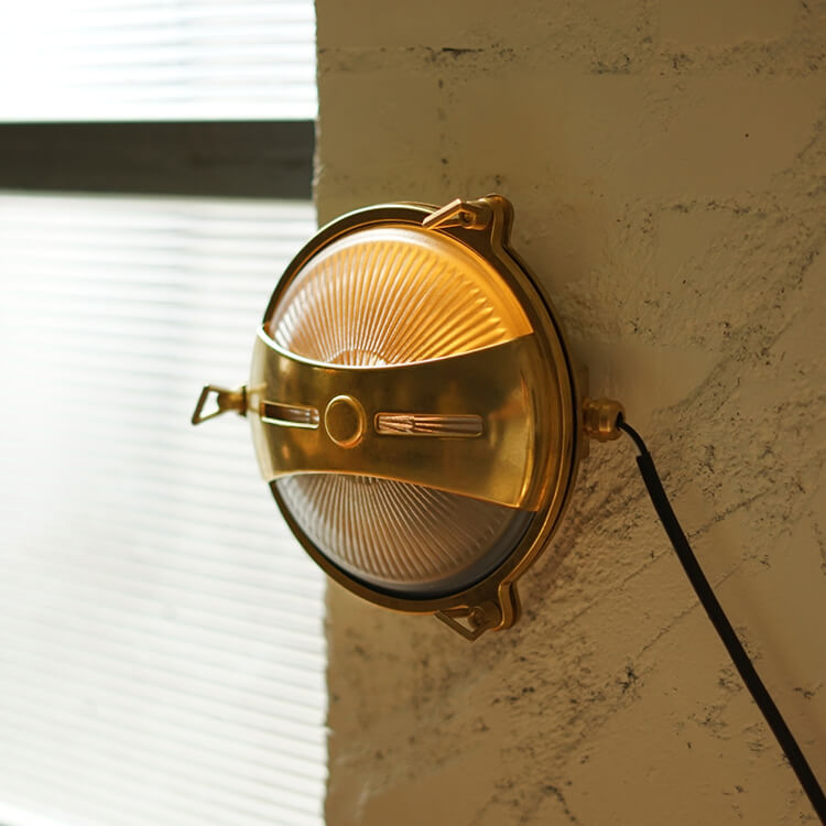 Brass Round Reading Wall Light