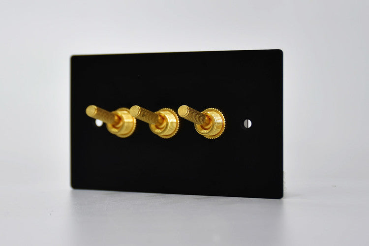 Brass diamond pattern lever