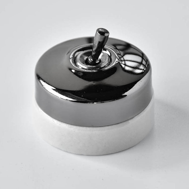 復古黃銅圓形開關 (三開含木質背板販售)