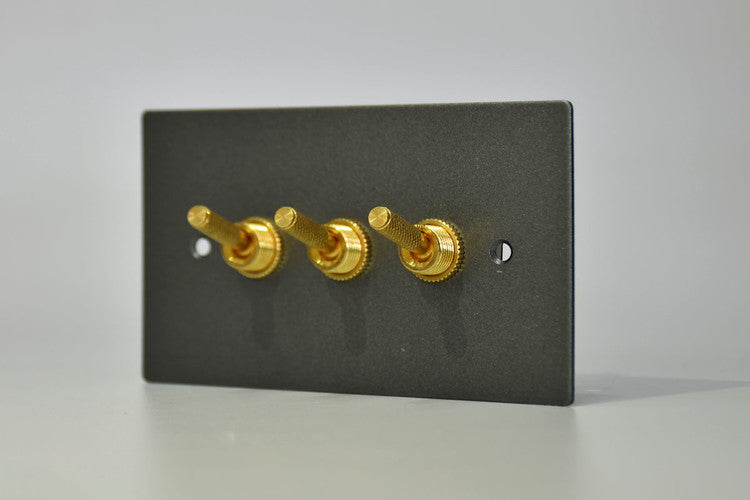 Brass diamond pattern lever