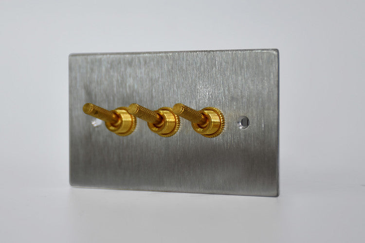 Brass diamond pattern lever