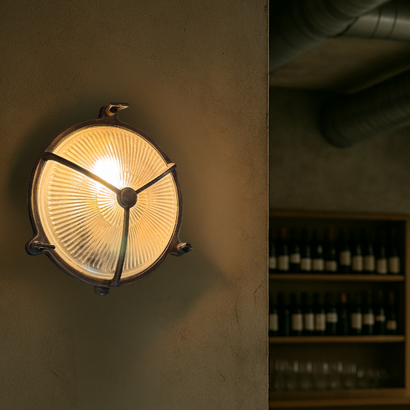 Brass Round Mesh Wall Lamp-02# Bronze