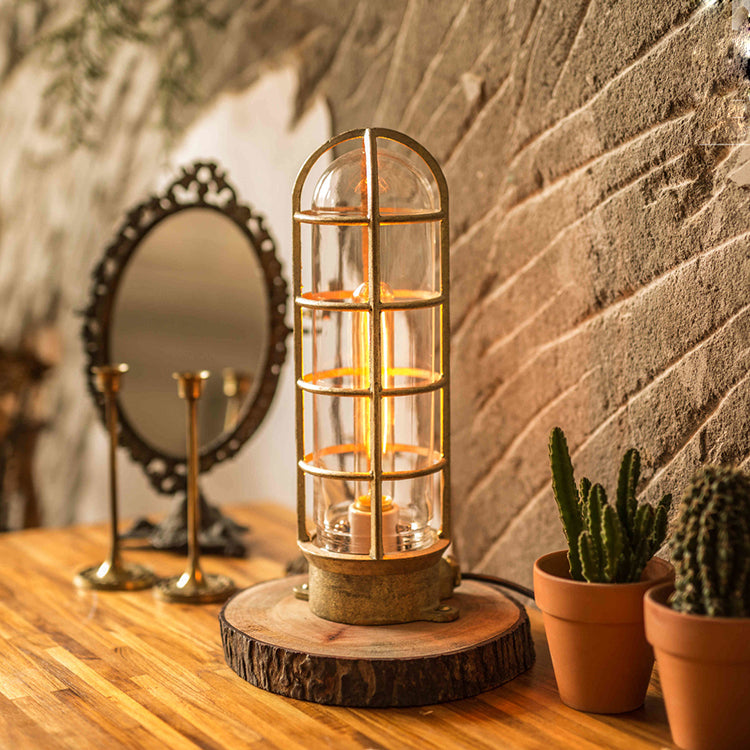 Copper table lamp (long)