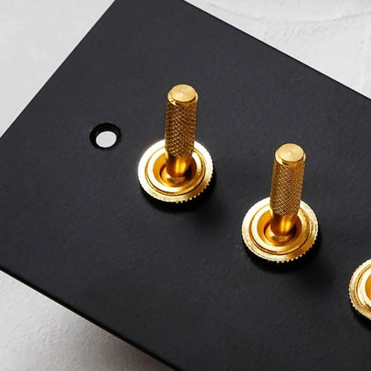 Brass diamond pattern lever