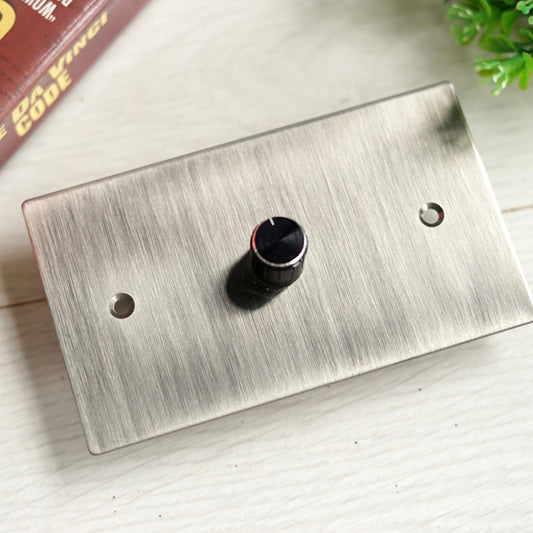 Metal panel-dimmer knob