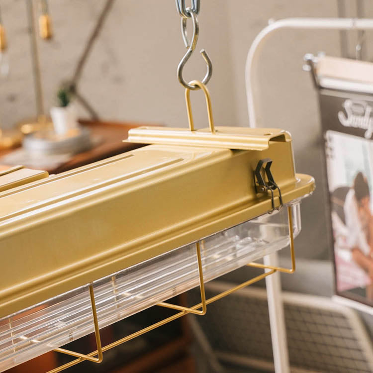 工業風日光燈-金色-2尺