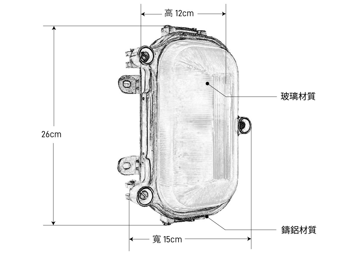 電火工業 DnH LOFT |工業風燈具|俄國老件-方型防爆壁燈