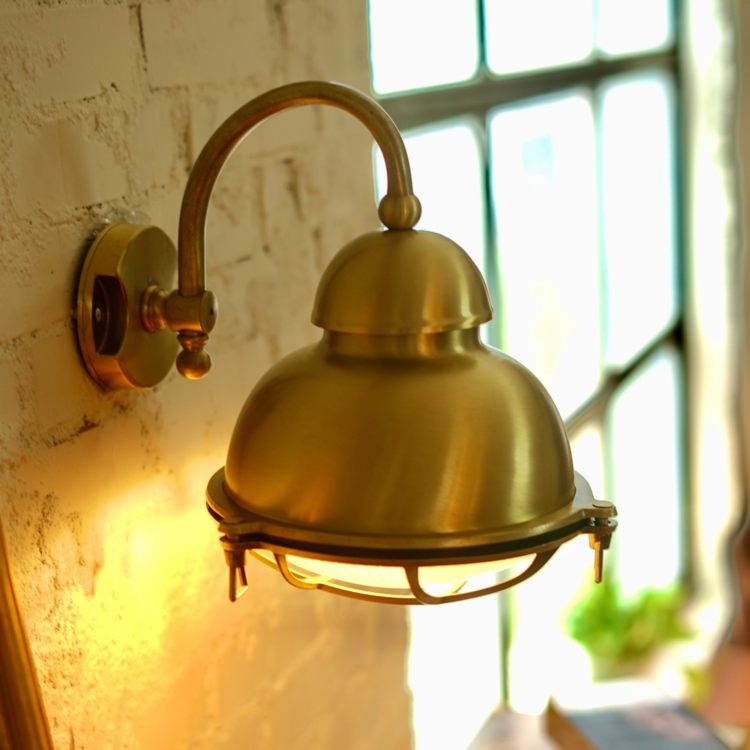 brass mesh wall light