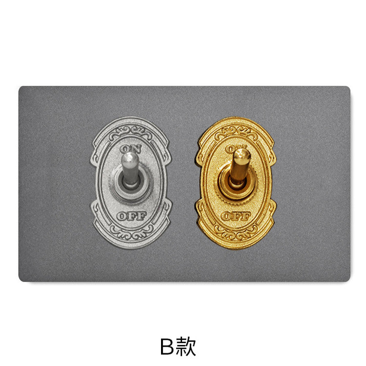 Iron gray screwless panel-lever