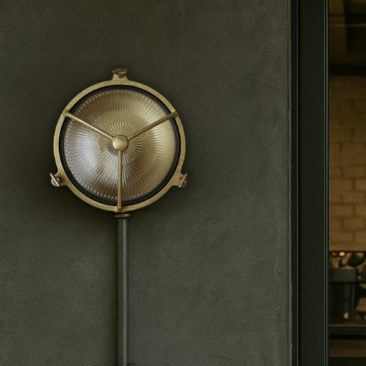 Brass round mesh wall light-02