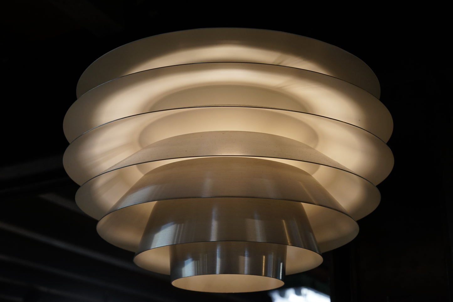 丹麥 Sven Middelboe 銀色七層吊燈