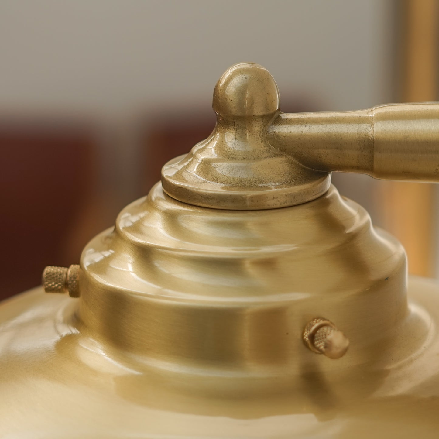 Brass bamboo hat wall lamp