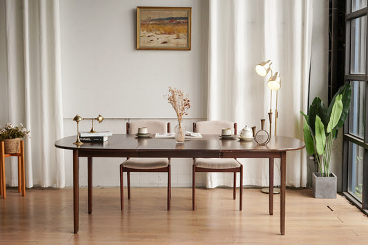 丹麥 桃花心木 延伸餐桌