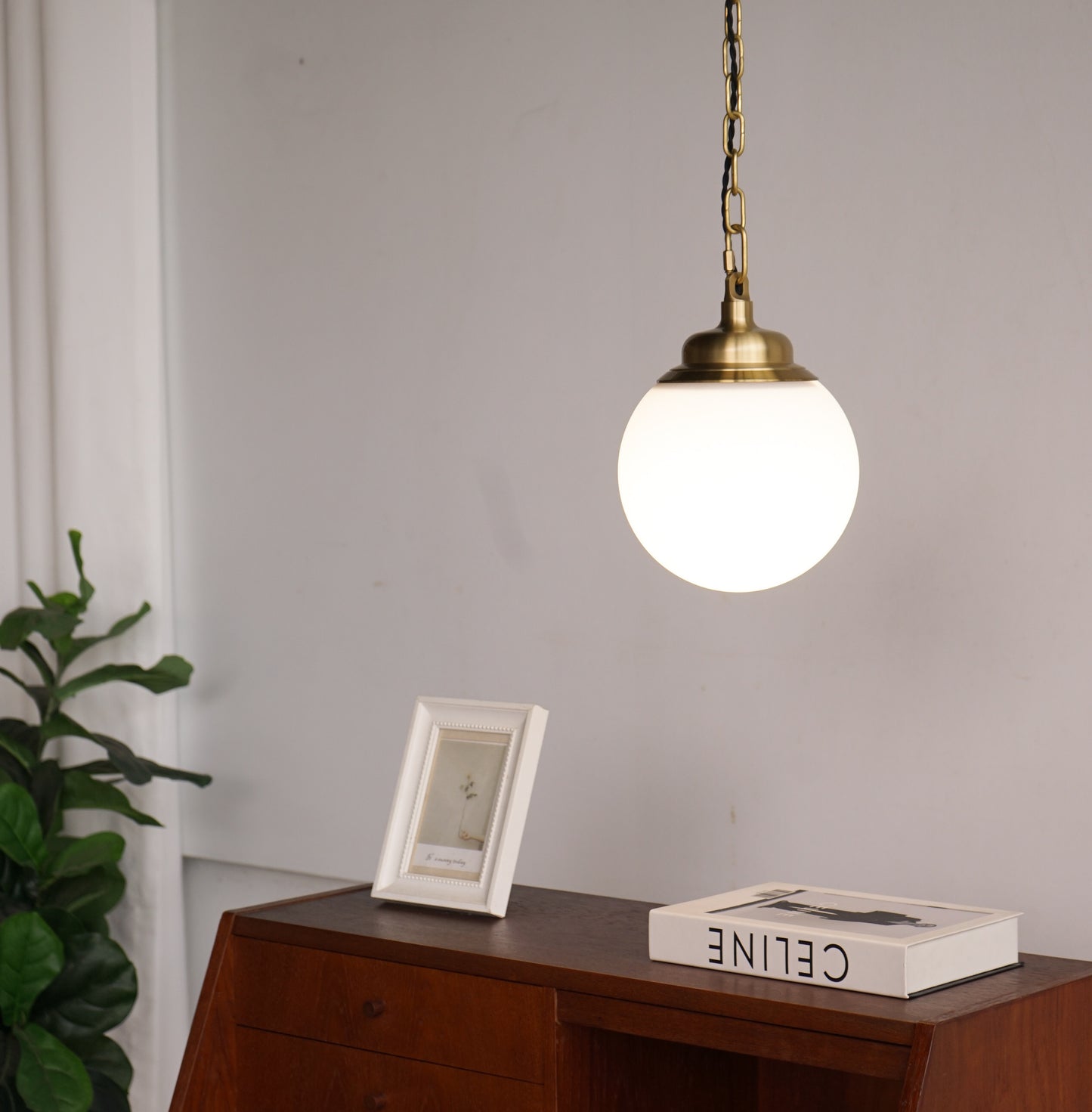 BALL Brass Right Angle Wall Lamp
