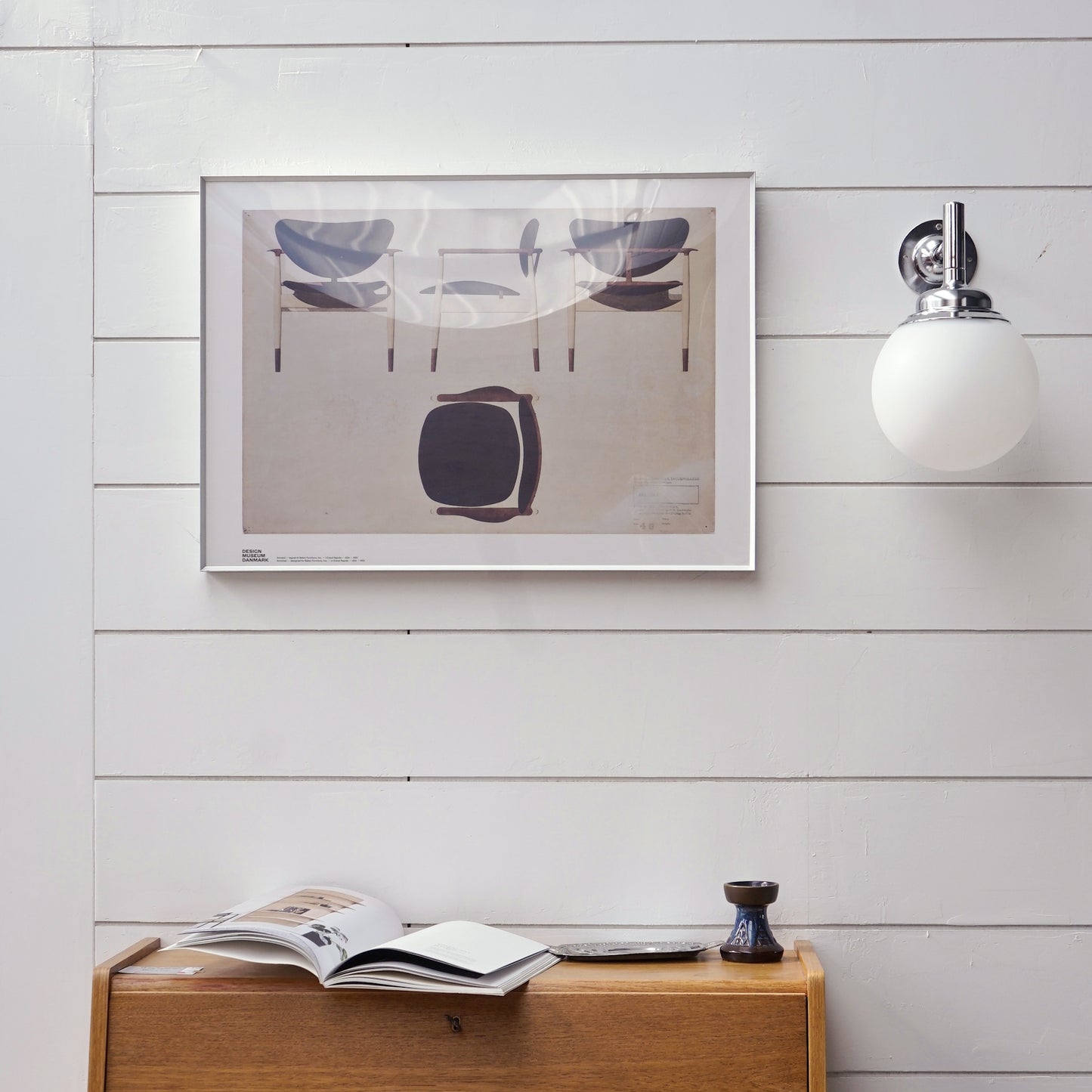 BALL Brass Right Angle Wall Lamp