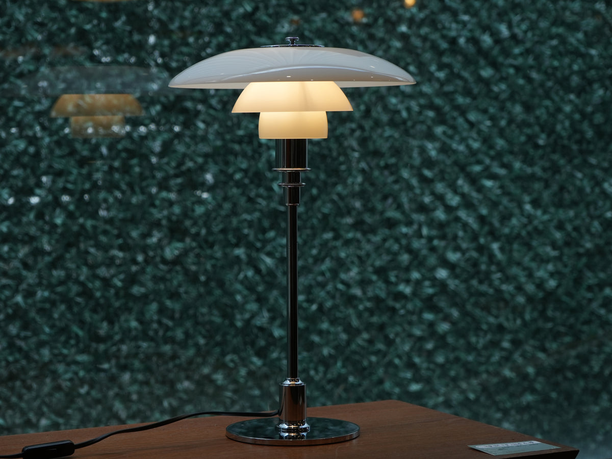 Louis Poulsen PH 3/2 Glass Table 玻璃桌燈|亮銀色 OLDANMARK