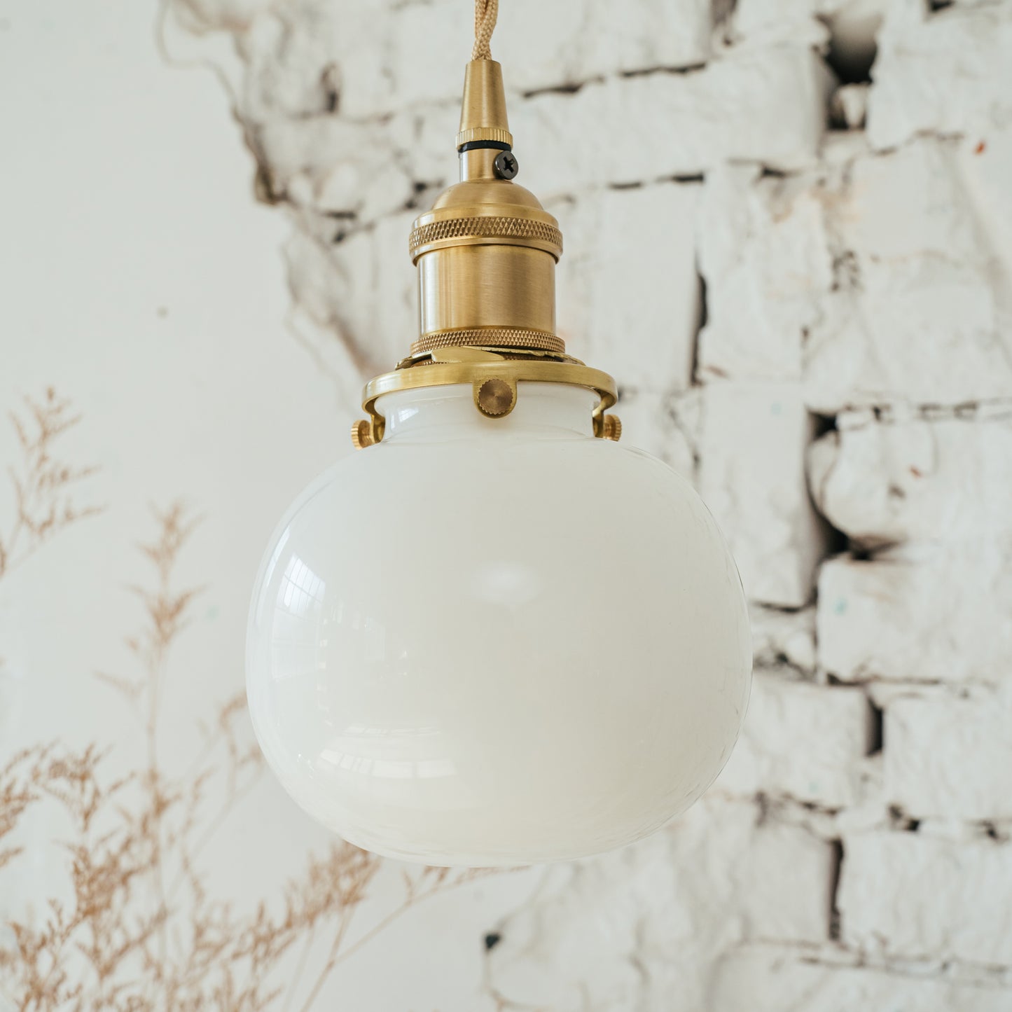 Classical glass chandelier-cream round