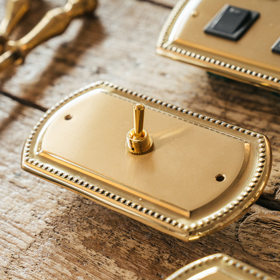 Retro brass switch panel-lever