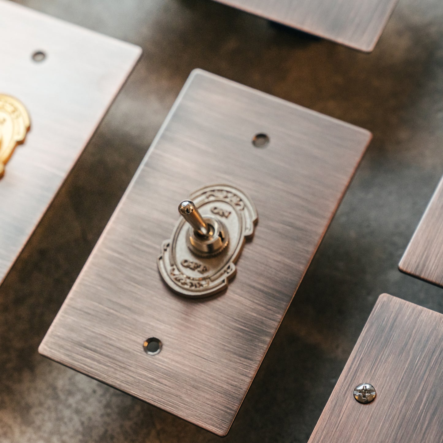 Red bronze stainless steel panel-lever