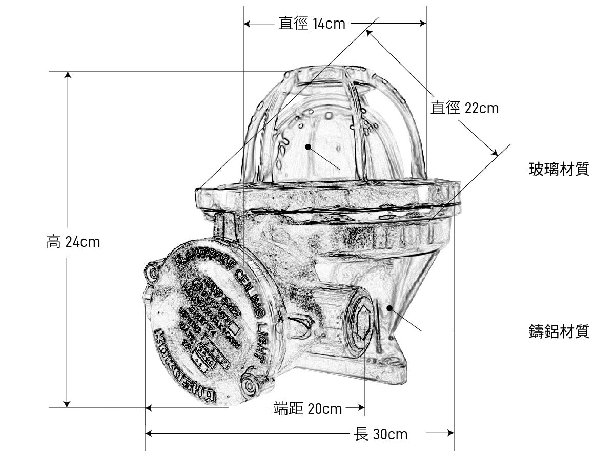 KOKOSHA explosion-proof wall lamp