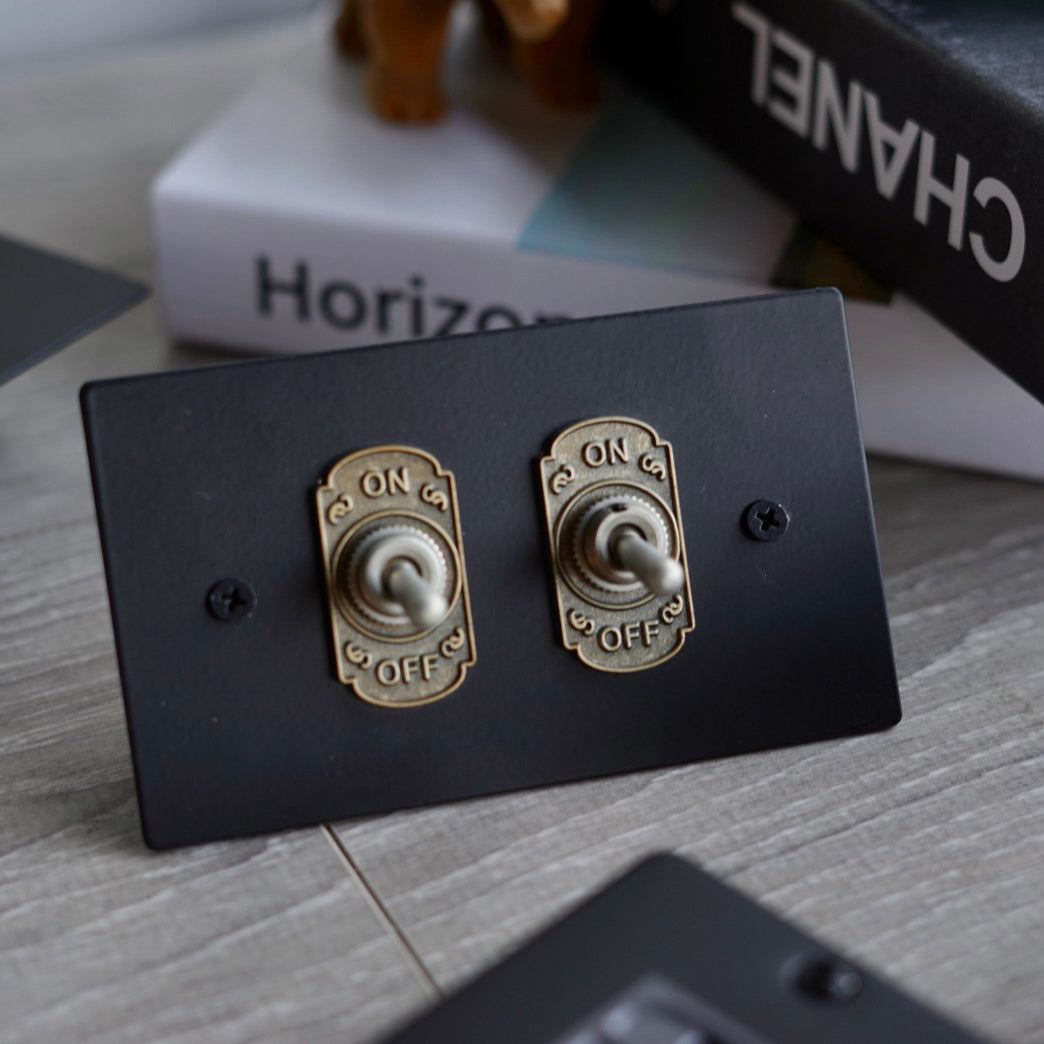 Matt black stainless steel panel-lever