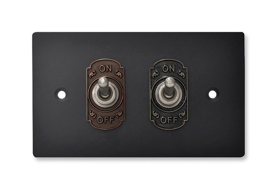 Matt black stainless steel panel-lever