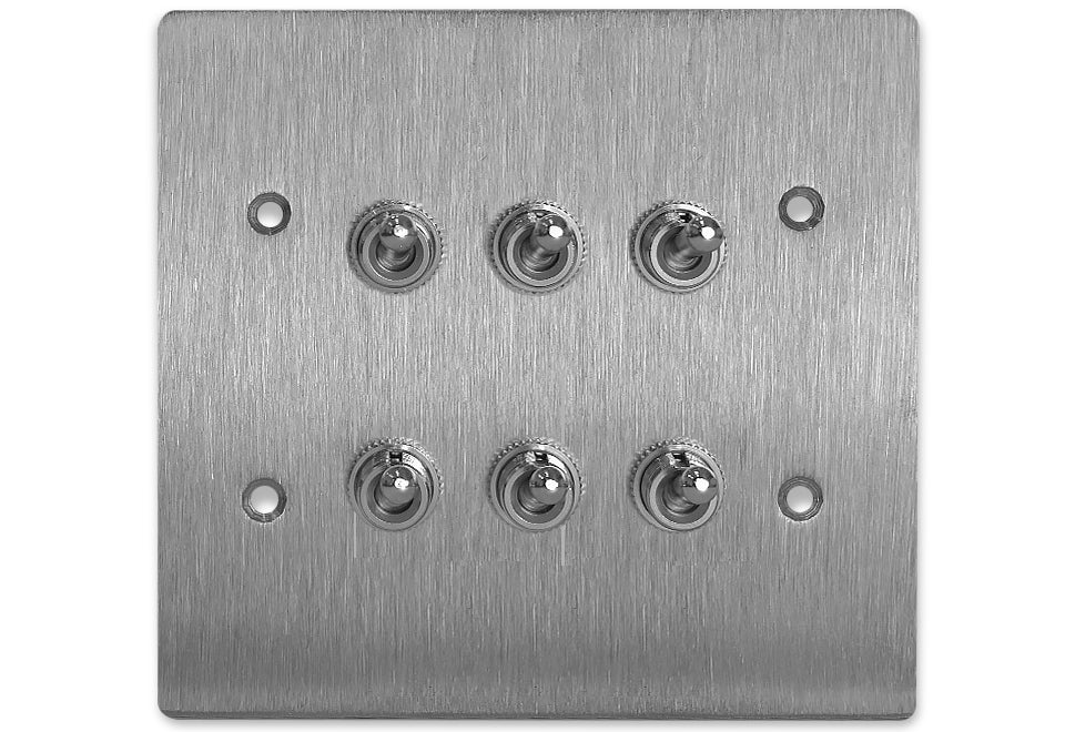 Hairline stainless steel panel-lever