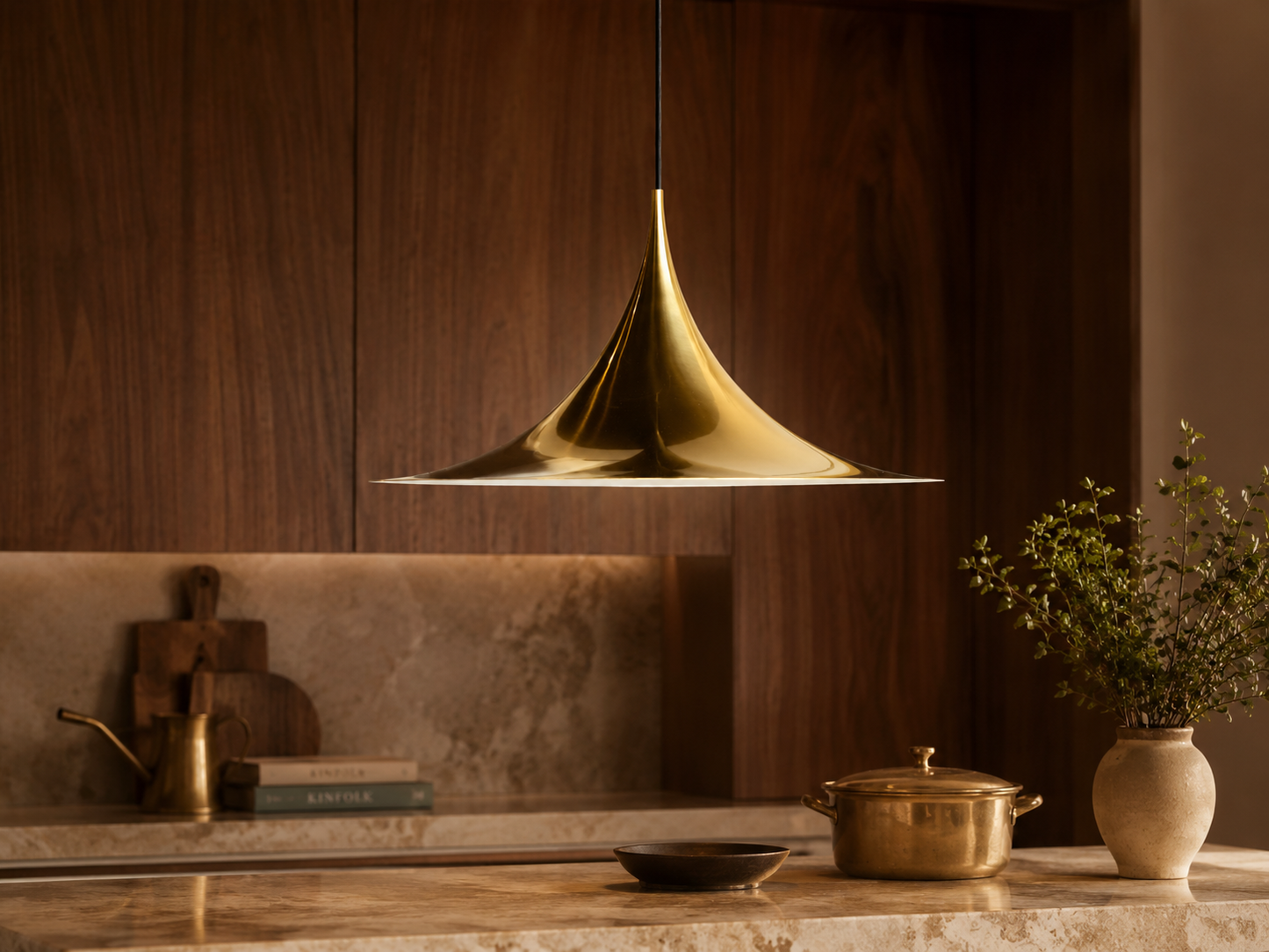 GUBI Semi Pendant Ø60 吊燈|金色 / 銀色 OLDANMARK