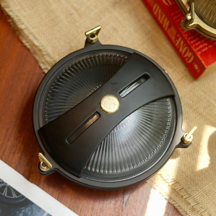 Brass Round Reading Wall Light