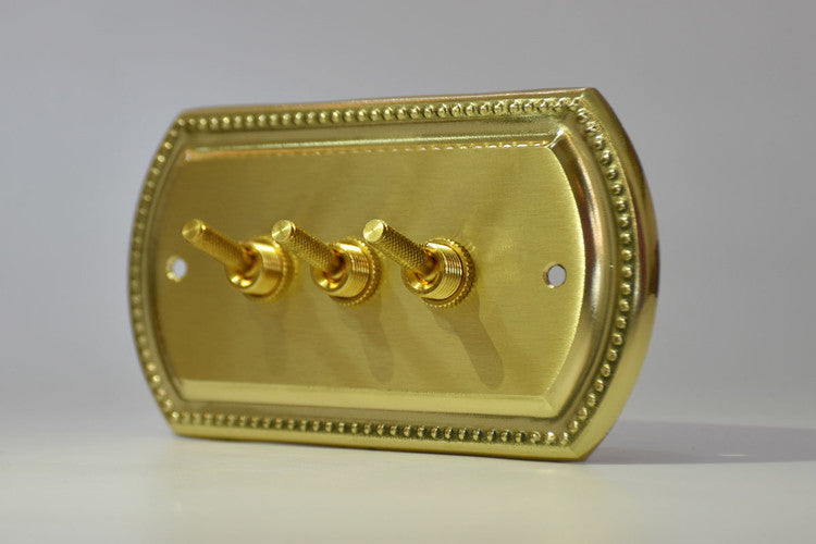 Brass diamond pattern lever
