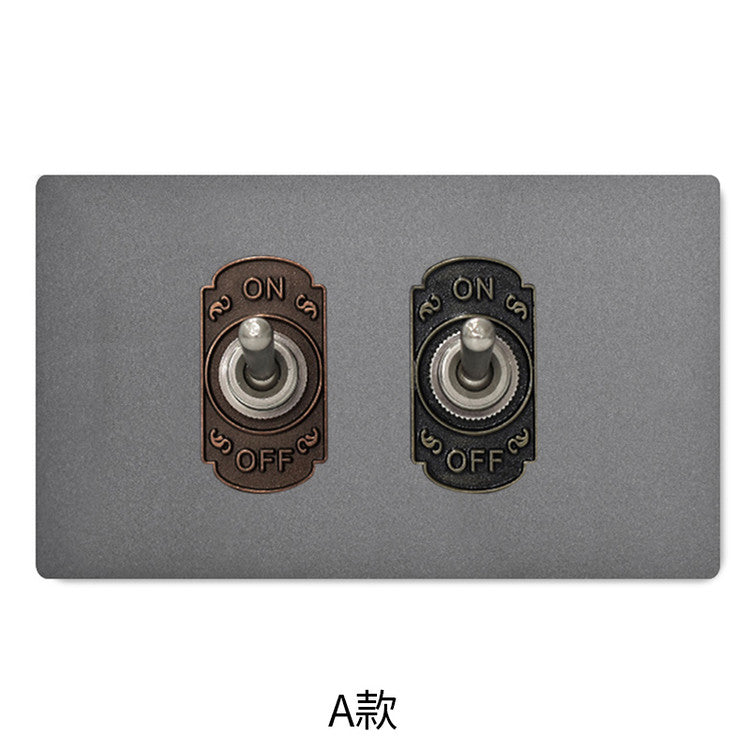 Iron gray screwless panel-lever