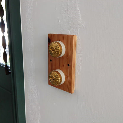 Retro Ceramic Round Toggle Switch #Gold
